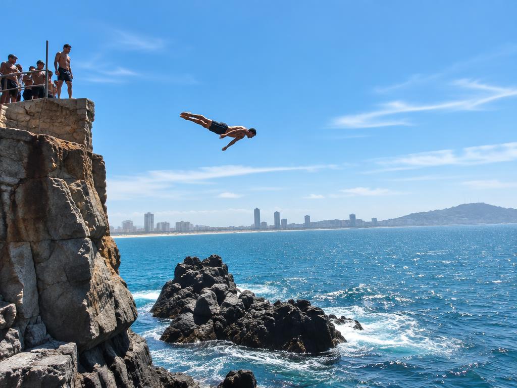 Cliff Divers Show in Mazatlán